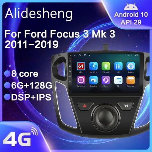 For Ford Focus 3 2011 2012 2013 2014 2015 2016 2018 2019 Android 10.0 DSP Car Radio Navigation multimedia Player GPS IPS