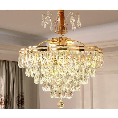 Free Shipping Modern Crystal Vintage Retro Nordic Pendant Lights D50cm H50cm Crystal Lampshade Lighting Hanging Light Fixture