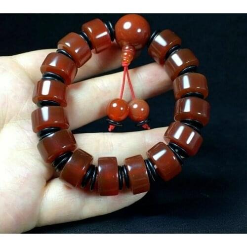 Natural Red Agate Bead Bracelet Bracelet Charm Jewellery Bracelet Bangles for Women Men Fashion Accessories