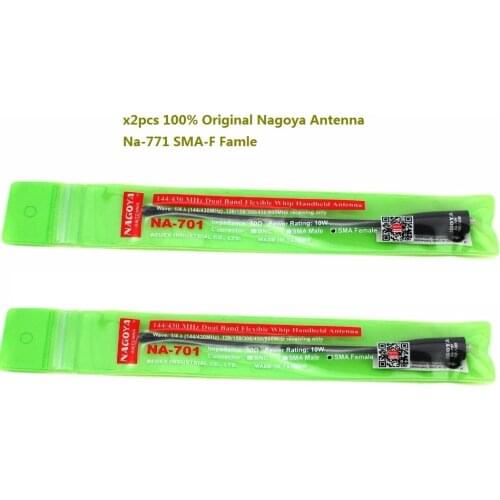 2pcs 100% Original Nagoya NA-701 Female Dual Band Antenna For UV-5R uv-82 uv9R HYT BAOFENG PX-777 PX-888 TG-UV2 Walkie Talkie