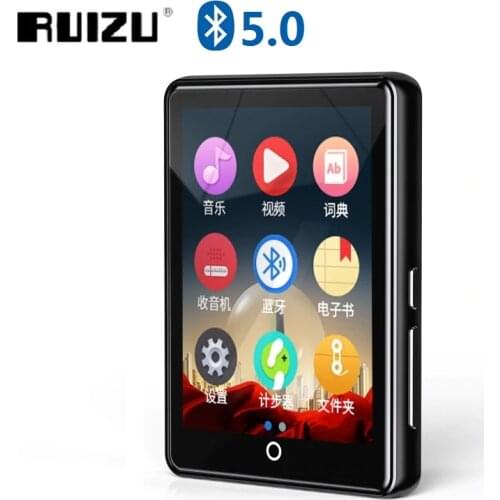 New Metal Ruizu M7 Full Touch Screen Bluetooth MP3 Player 8GB 16GB HIFI Music Player With FM Radio E-Book Video Built-in Speaker