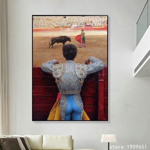 Cotton no frame classical figures Spanish bullfighter canvas printings oil painting printed on cotton art decoration pictures
