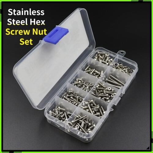 Rc Tool Stainless Steel Hex Screw Nut Set Screw Box For 1/10 Rc Crawler Car Defender Traxxas Trx4 Ford Bronco Tactical Unit NEW