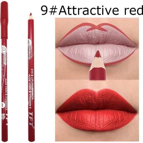 1pc Lip Pencils Matte Lipliner Pencil Waterproof Long Lasting Makeup Lips Matte Lipstick Lip Liner Pen Smooth Beauty Tool QBMY