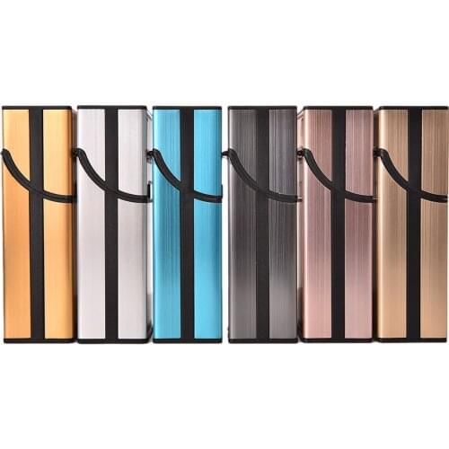 1pc Double-open Leather Cigars Cigarettes Cases for 20 sticks Cigarette Stainless Steel Tobacco Cigarette Boxes Tools