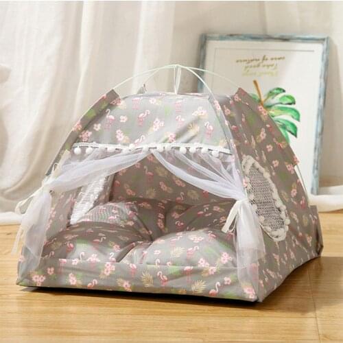 Portable Folding Pet Tent For Cat Tent Playpen Puppy Kennel Easy Operation Fence Outdoor Dogs House Washable Breathable Cage