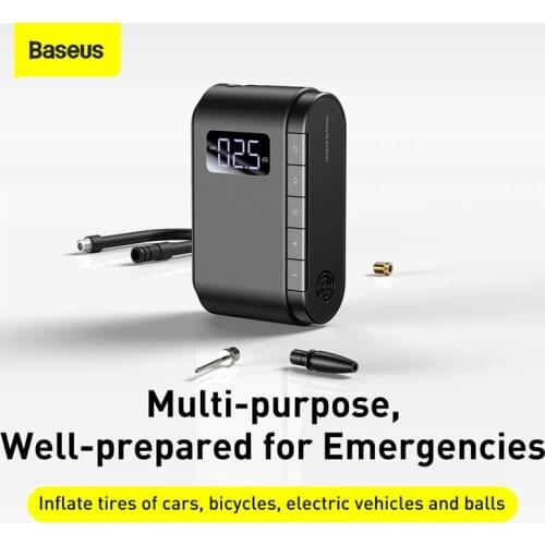 Baseus Wireless Electric Inflatable Pump For Car Portable Air Compressor For Motorcycle Bicycle Tire Inflator Air Pump for Balls