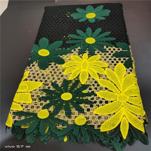 New Arrival High Quality African Cord Lace Fabric Chemical Lace Water Soluble Guipure Lace Fabric For Wedding Party JY