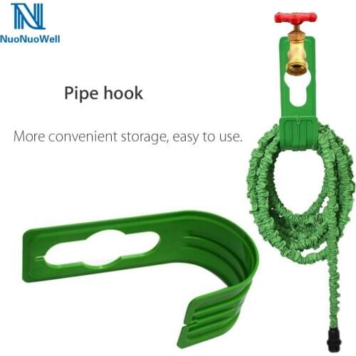 NuoNuoWell Wall Mounted Pipe Hooks Water Tap Use Garden Hose Holder Plastic 10PCS-Pack
