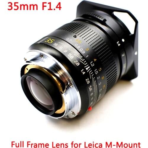 TTArtisan Camera Lens 35mm F1.4 Full Frame Lens for Leica M-mount For Leica M-M M240 M3 M6 M7 M8 M9 M9p M10 Camera