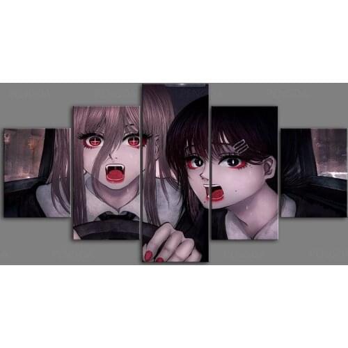 Anime Prints Posters Home Decor Chainsaw Man Canvas Japan Painting Wall Art Modern Bed Room Cuadros Modular Pictures Framework