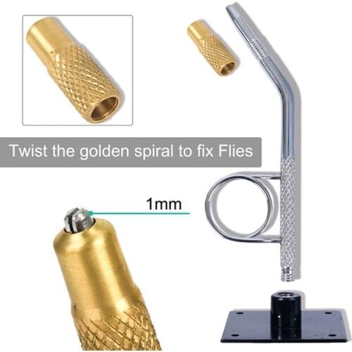 Portable Fly Tying Vise with Base Rotary C-clamp Fish Tackle Kit Travel Metal Hook Binding Tool