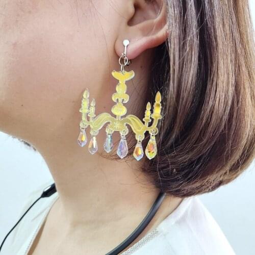 Exaggerated Acrylic Symphony Crystal Chandelier Chandelier Vintage Earrings