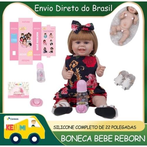 Lifelike 55CM Reborn Baby Doll Soft Silicone Body Simulation Adorable Smile Face Toys Fashion Birthday Christmas Gifts For Grils