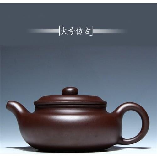 Yixing ores are recommended direct selling wholesale and purple clay large antique teapot 570 ml gift set LOGO system