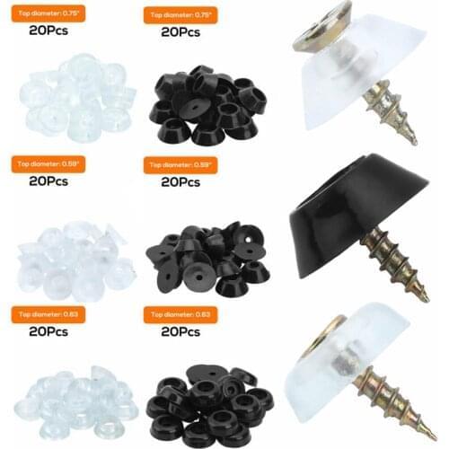 20Pcs Rubber Feet Bumpers Pads Cutting Board Rubber Feet Non Slip Non Marking Anti-Skid Furniture Electronics Appliances Pads