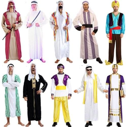 Role Play Adult Men Arab King Dubai Prince Cosplay Robe Carnival Masquerade Party Christmas Sexy halloween costume for Women