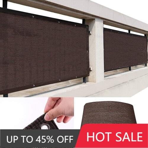 3x4M Privacy Fence Screen Windscreen Cover Terrace Protection Net Fabric Shade Tarp Netting Mesh Cloth Heavy Duty Brass Grommets