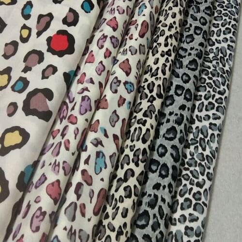 6pcs 24x23cm Leopard Printed Cotton Poplin fabric Breathable for sewing home Textiles cotton fabric material multi-colored