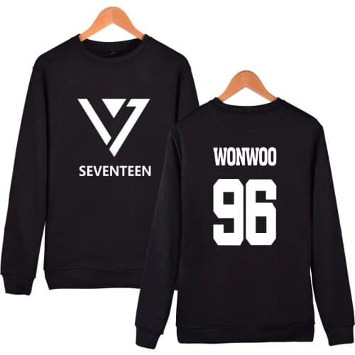 KPOP SEVENTEEN Hoodie Sweatshirt Women Crewneck Seventeen Idol K pop Hoodies Sweatshirts Pullover Tracksuit Tops Womens Clothes