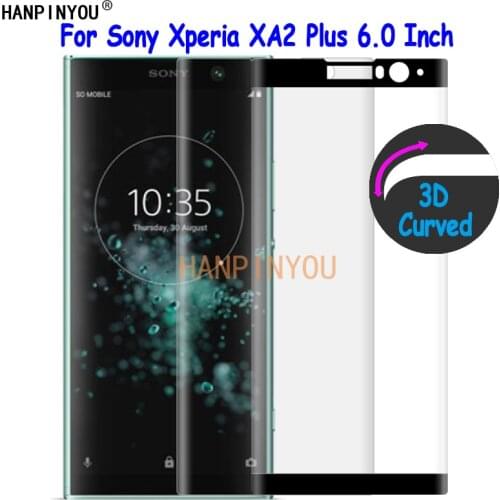 For Sony Xperia XA2 Plus H3413 H4413 6.0" 9H Ultra Thin 3D Curved Full Cover Front Tempered Glass Film Screen Protector Guard