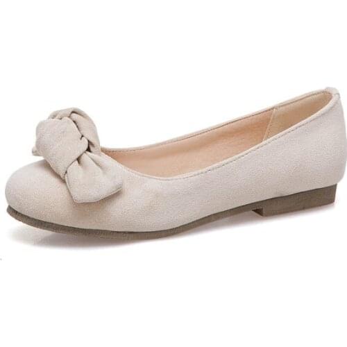 Big Size 9 10 11 12 ladies high heels women shoes woman pumps Butterfly Suede Single Shoe with Round Head