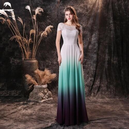 Temperament chorus performance dress womens dress new stage host recite Adult One Shoulder Evening Dress summer