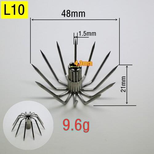 10pcs large sized squid hooks Stainless steel Spider Big fishhook Sea fishing Spain Chile bait accessories Jigs tool Saltwater
