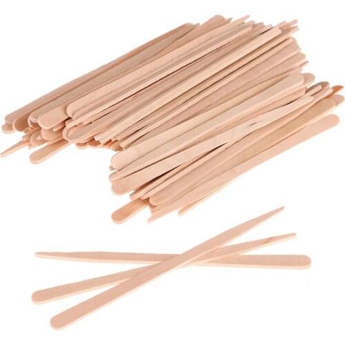 100Pcs Waxing Wooden Spatula Tongue Depressor Beauty Hair Removal Tool Body Hair Removal Sticks Wax Disposable Sticks For Woman