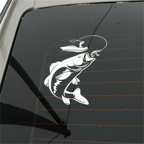 12.3cm*17.1cm Interesting Fishing Fisherman Hobby Fish Boat Car Stickers Vinyl Decal Practucal For Car Motorcycle