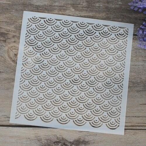 13 cm DIY Craft Layering Water Wave Stencil For Painting Scrapbooking Stamping Album Decorative Embossing Paper Cards