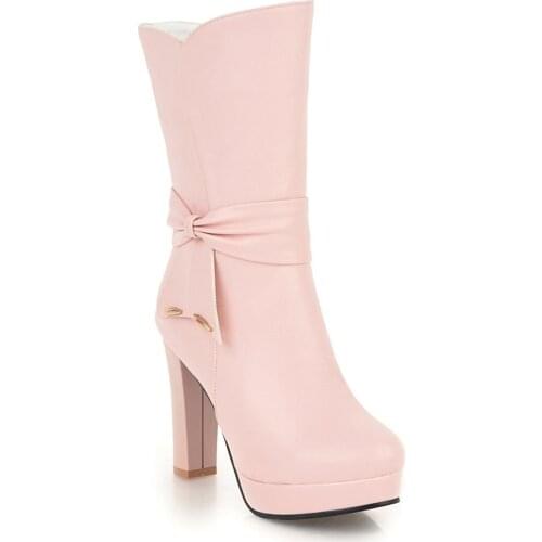 18 years new fashion wind thick with high with waterproof boots in the bowknot is 33-43 code 18825