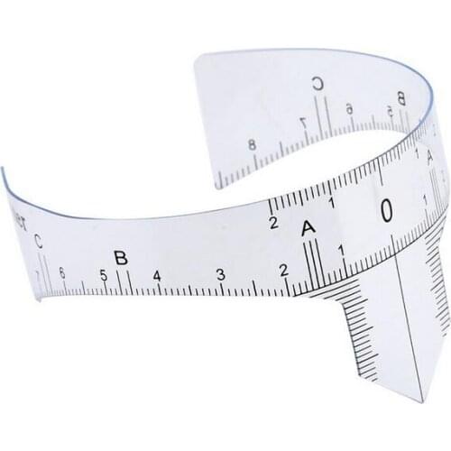 2 Pcs New Permanent Makeup Eyebrow Grooming Stencils Plastic Eyebrow Ruler Prictice for Tattoo Starter Template Shaping Tool