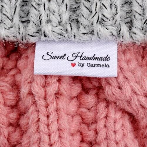 Custom Sewing label, Custom Clothing Labels - Fabric Tags, Logo or Text, Cotton Ribbon, Custom text (MD3045)