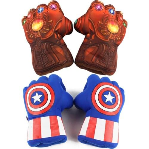 28cm Cosplay Plush Toys Thanos Infinity Gauntlet Captain America Gloves Birthday Gifts