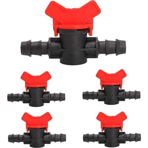 5 Pcs Pipe Valve Control Flow Gardening Irrigation Tool Double Head 16mm Hose Switch Sprinkler Accessories Piston Water Stopper