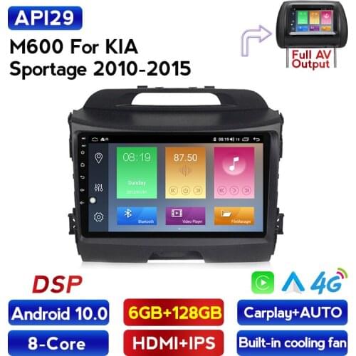 RDS 6G+128G Android 10 DSP Car Radio Multimedia Video Player Navigation GPS 2 din For KIA Sportage 3 2010 2011-2016 NO DVD