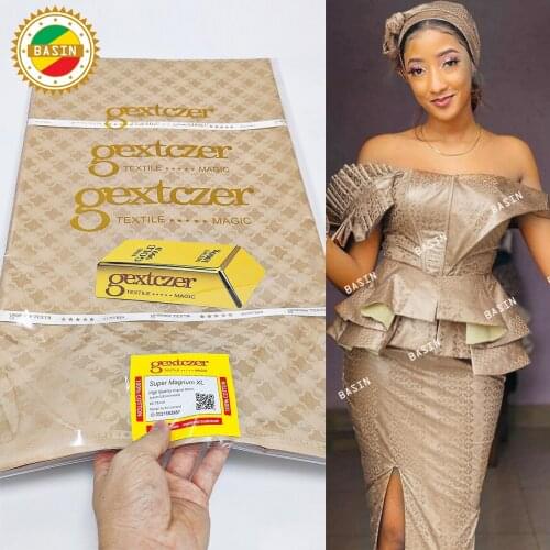 Bazin Riche Lace Fabric For Elegant Women Wedding Dresses Similar to 2021 Top Quality Bazin Riche Lace Materials