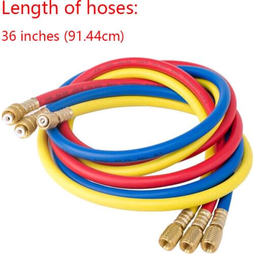 Free Delivery 36" A/C Charging Hose Set for HVAC Air Condition Refrigerant R12 R22 R502