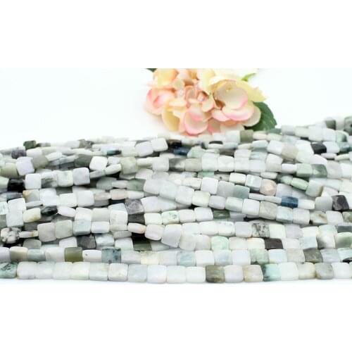 12*12mm Natural Stone Jades Beads Faceted Square Loose Spacer Bead For Jewelry Making DIY Bracelet Necklace 7.5"Inches