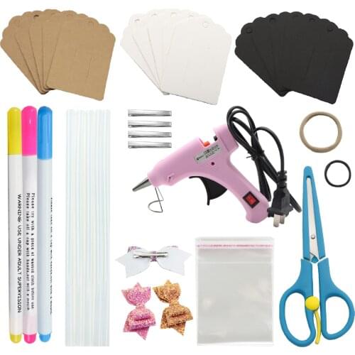 Earrings Display Holder Cards Leather Tools Glue Gun Metal Hair Clips Water Soluble Pen for DIY Handmade Hair Clips Crafts