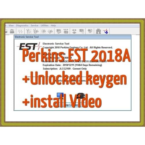 EST 2018A for Perkins EST Electronic Service Tool Diagnostic Software +unlocked keygen +install video