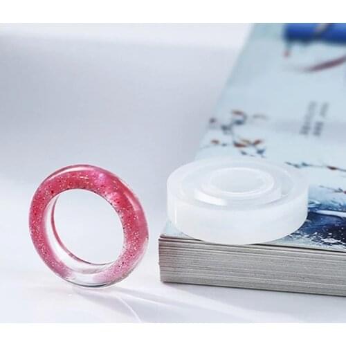 1Pcs Epoxy Resin Kit Silicone Mold Ring Molds 3 Sizes Dropper DIY Jewelry Rings 16/17/18mm Handmade Gifts Accessories Finding