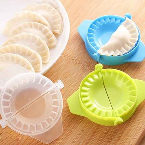 1/2Pcs Plastic Dumpling Molds Chinese Food Jiaozi Maker Dough Press Dumpling Pie Ravioli Hand Mould Kitchen Creative Tools