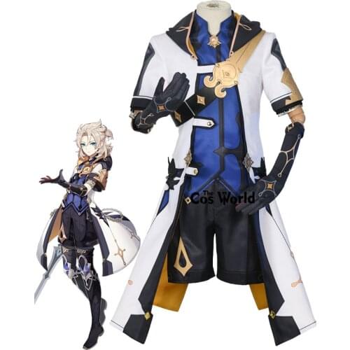 Genshin Impact Mondstadt Albedo Uniform Outfit Games Cosplay Costumes