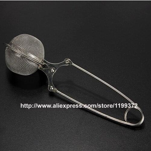 Best Price 500pcs Free FEDEX Shipping Steel Spoon Ball Tea Mesh Infuser Stainless
