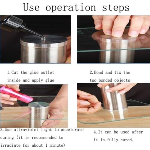 50ML Multifunction UV Glue Curing Laser Adhesive Large Area Glass Bonding Glue Crystal Crafts Shadowless Glue Kafuter K-300