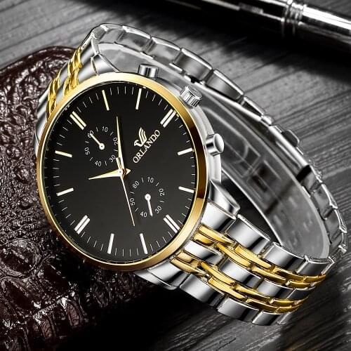 Fashion Hot Style Trend Mens Stainless Steel Luxury Watch Bussiness Calendar Quartz Watch Professional Casual Watch Men