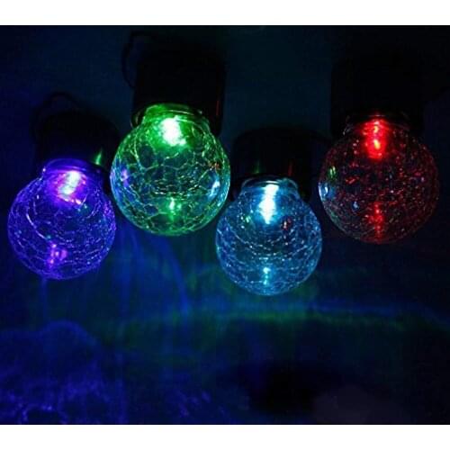 Outdoor Hanging Solar Cracked Glass Ball Waterproof Tree Hanging Spherical Light Garden Balcony Courtyard Path Party Decoration