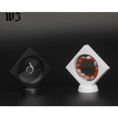 2017 Newest Circular Transparent PET Elastic Membrane Ring Earring Bracelet Bangle Pearl Jewelry Display Packaging Case 9*9cm